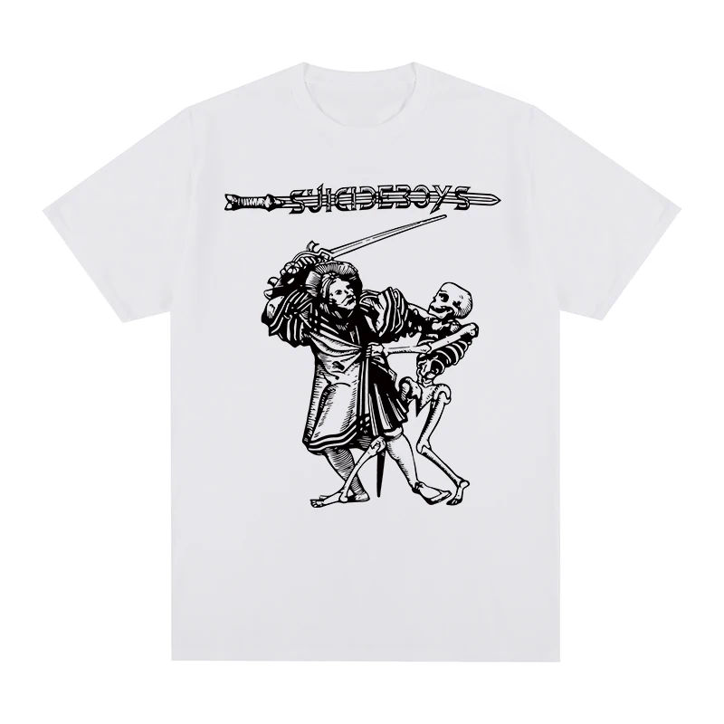 Футболка мужская с черепом мечом хип-хоп рэп | Мужская одежда