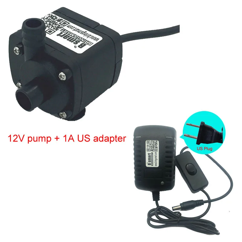 Wholesale12V водяной насос 170-350л/ч одноступенчатый Бесщеточный Мини погружной фонтан