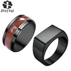 2020 Стильное мужское кольцо из черной титановой стали простые мужские обручальные кольца хип-хоп рок мужские ювелирные изделия Рождественский подарок US Size7-12