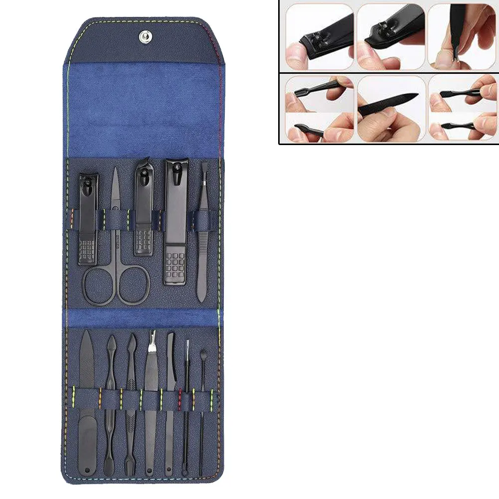 

Manicure Kit Nail Professional Care Tools Kit 12 In 1 Nail Clippers Kit For Daily Personal Care Eyebrow Eyebrow Scissorsfacial