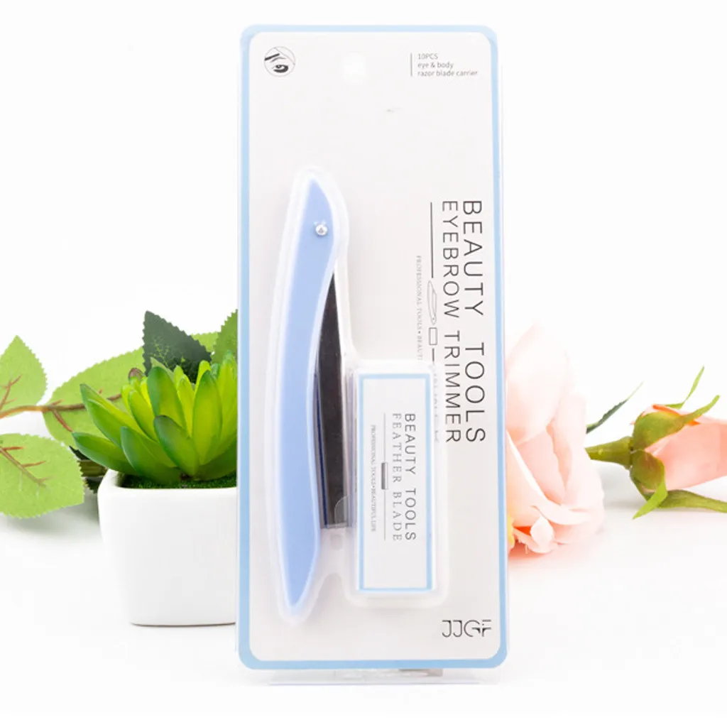 Складной триммер для бровей на вынос безопасная бритва из нержавеющей стали