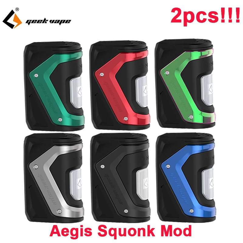 2 шт. Geekvape Aegis Squonk Mod 100 Вт TC коробка мод питание от 18650 комплект аккумуляторов 10 мл