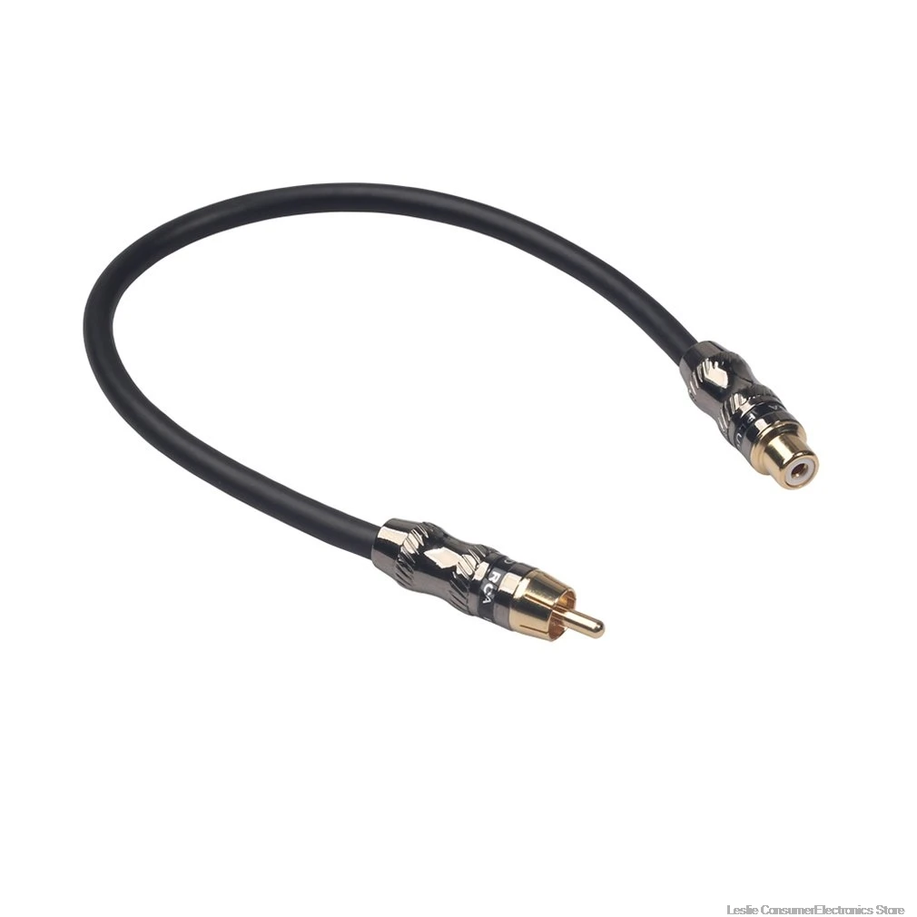 RCA Male to Single Female Phono Audio Composite Extension Cables Cord Wire Line for DVD Players TV |