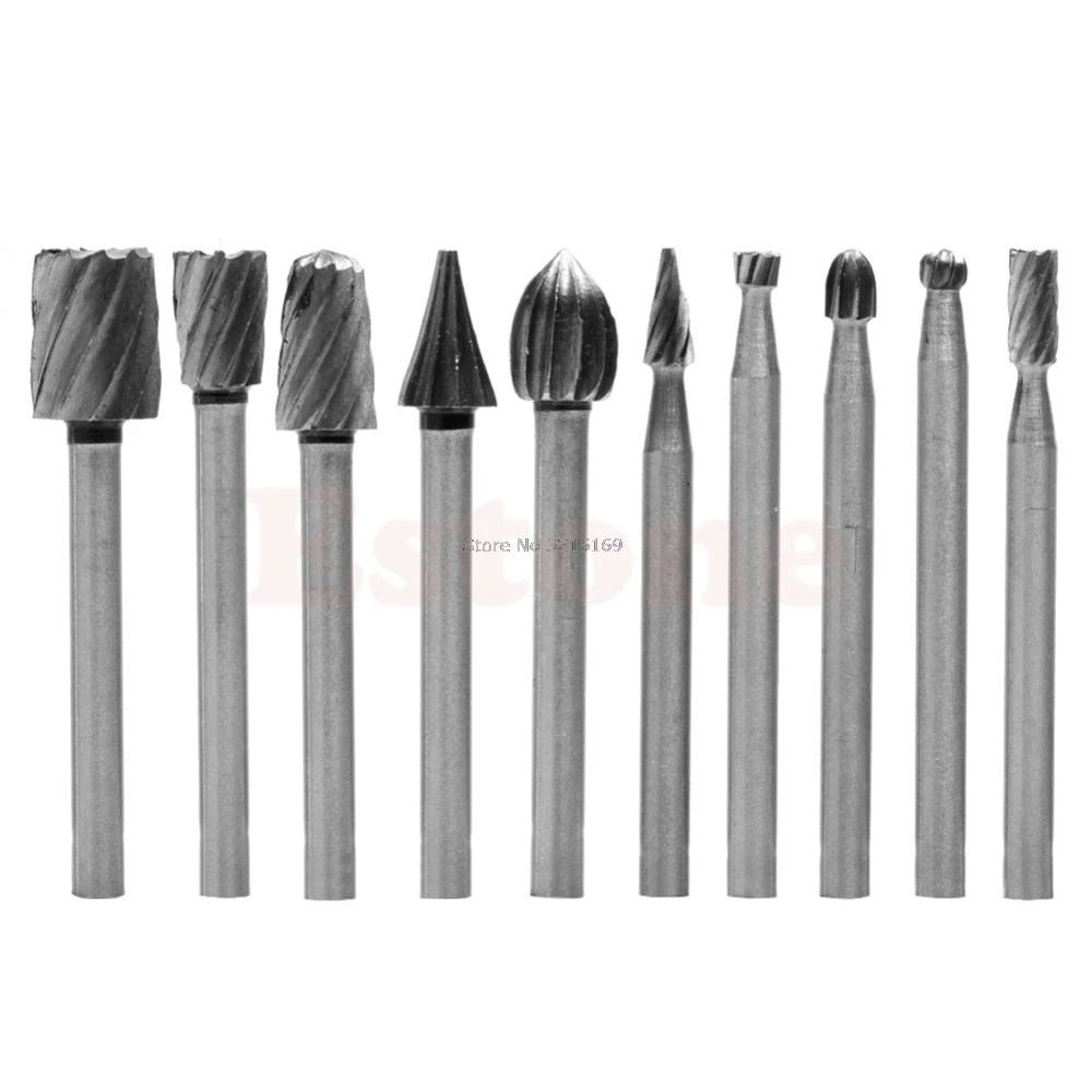 

For 10PC/Set Rotary File Electric Grinding Polishing Head Engraving Cutter DIY Wood Tool Promotion