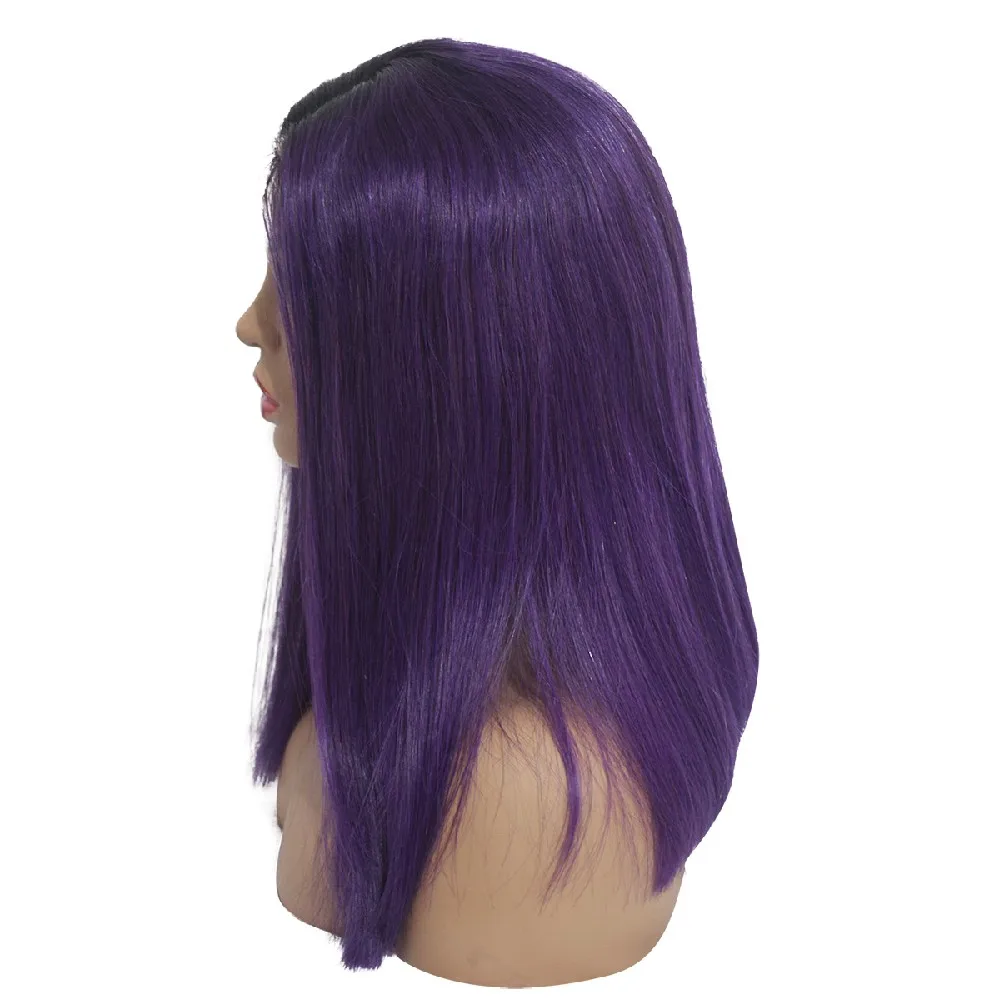 Настоящие бразильские натуральные волосы BESFOR 1-темно-фиолетовые безклеевые