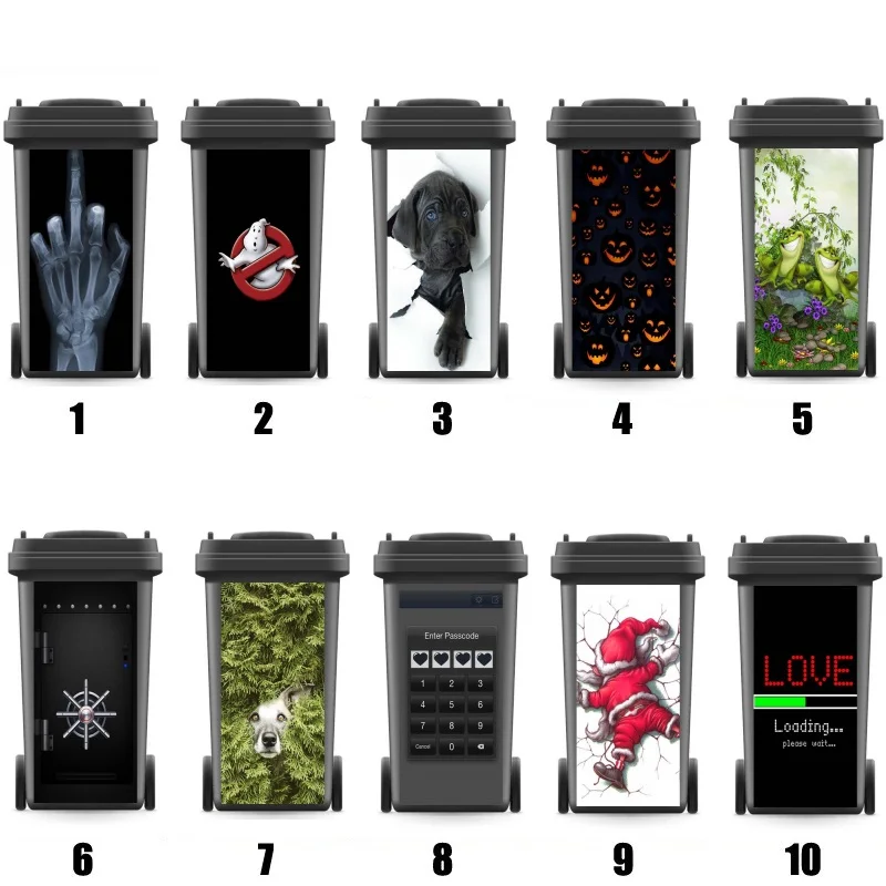 Абстрактная живопись клей съемный водостойкий стикер этикеты мусорное ведро