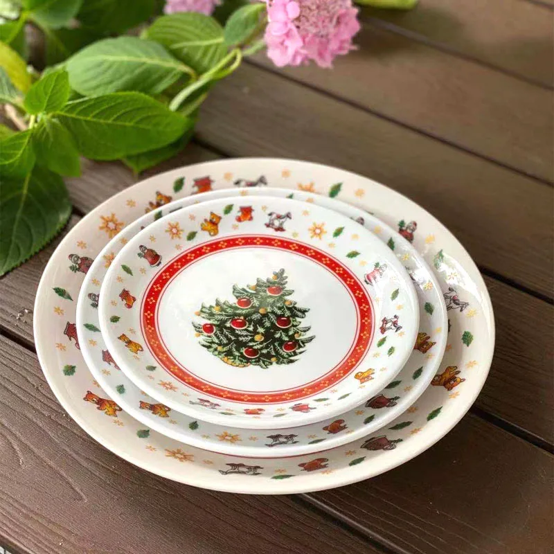 Кофейная чашка и блюдце из костяного фарфора керамическая Рождественская кружка