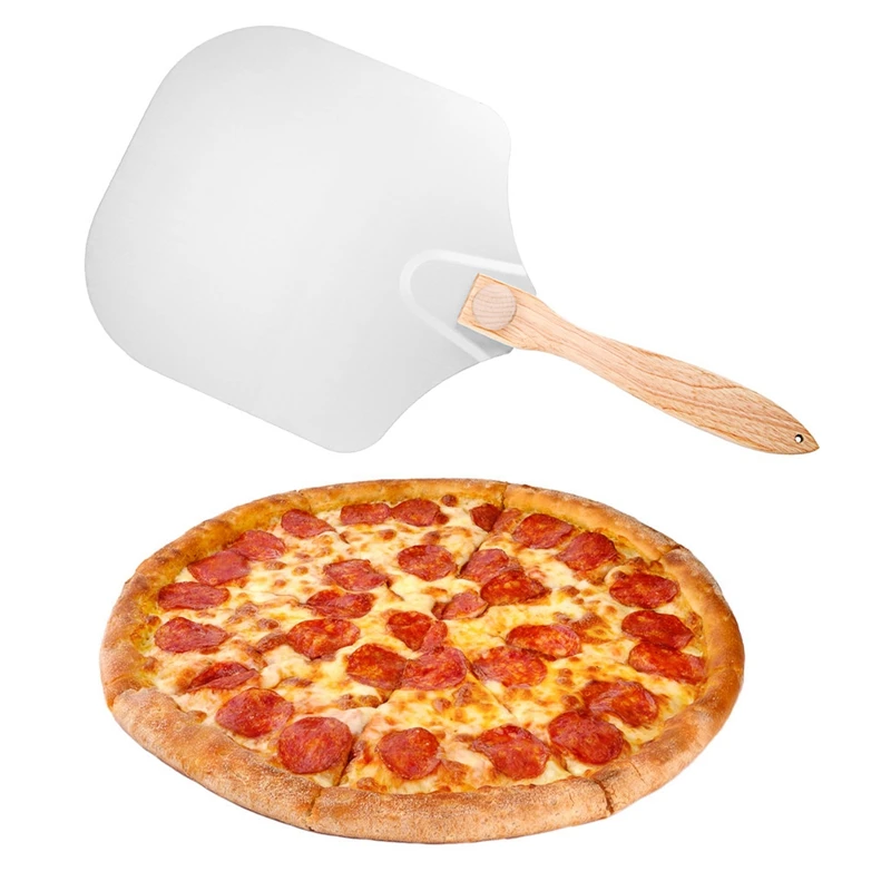 

Pizza Peel Shovel With Foldable Wood Handle Custom Pizza Shovel Paddle Outdoor Baking Pastry Tools 12inch