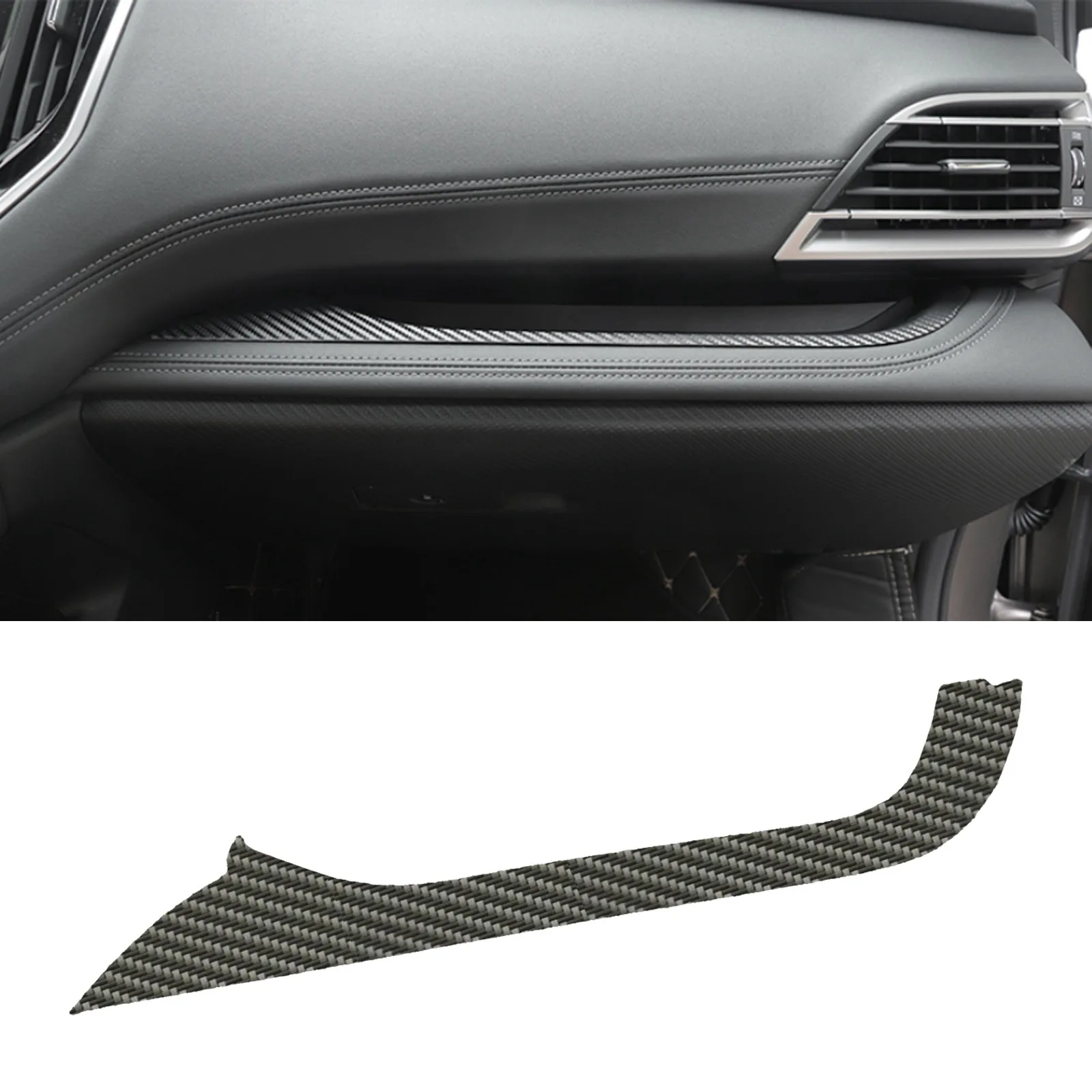 

Sticker Carbon Fiber Dashboard Co-Pilot Strip Cover For Subaru Outback 2020-2021