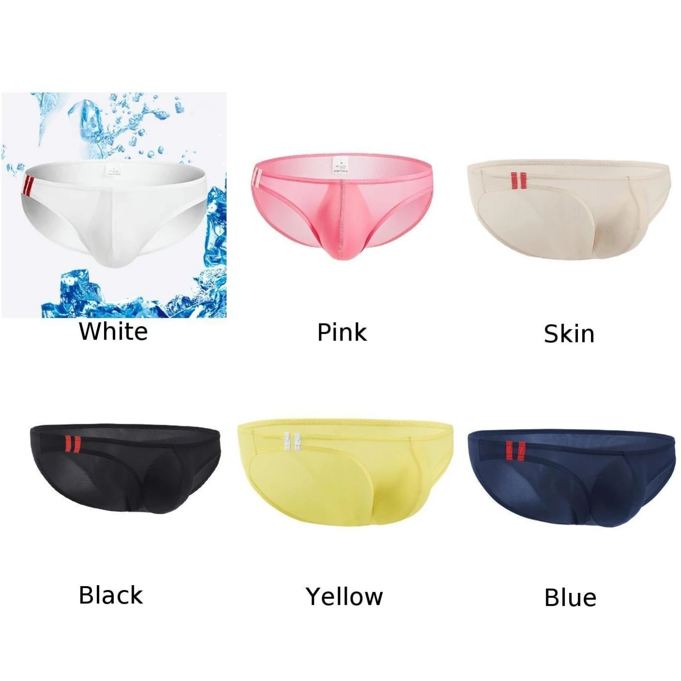 

Mens Seamless Soft Sexy Elastic Underwear Knickers Shorts Breathable Briefs