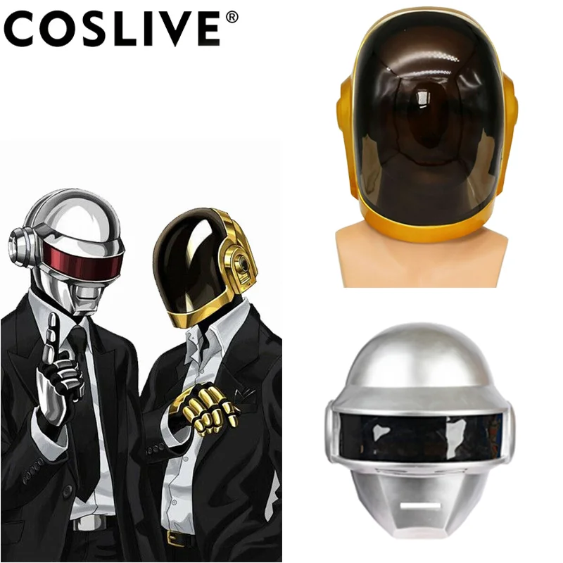 Coslive Daft Punk Helmet Mask Cosplay Resin Full Head Mask Halloween Costume Props Replica Daft Punk Cosplay Mask For Adults