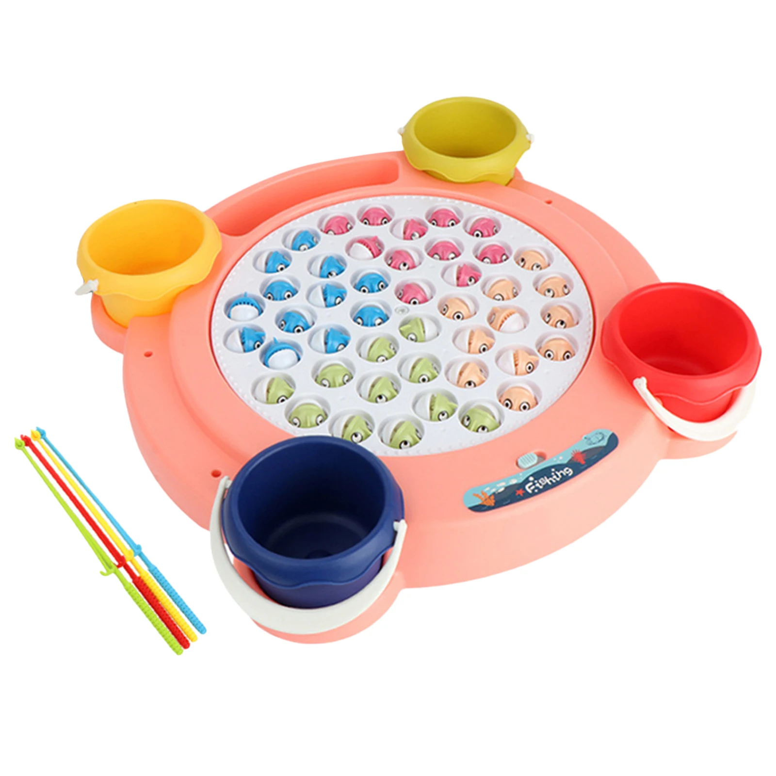 

Premium Fishing Game Toy Set w/Rotating Pool 45 Fish 4 Fishing Poles Gifts