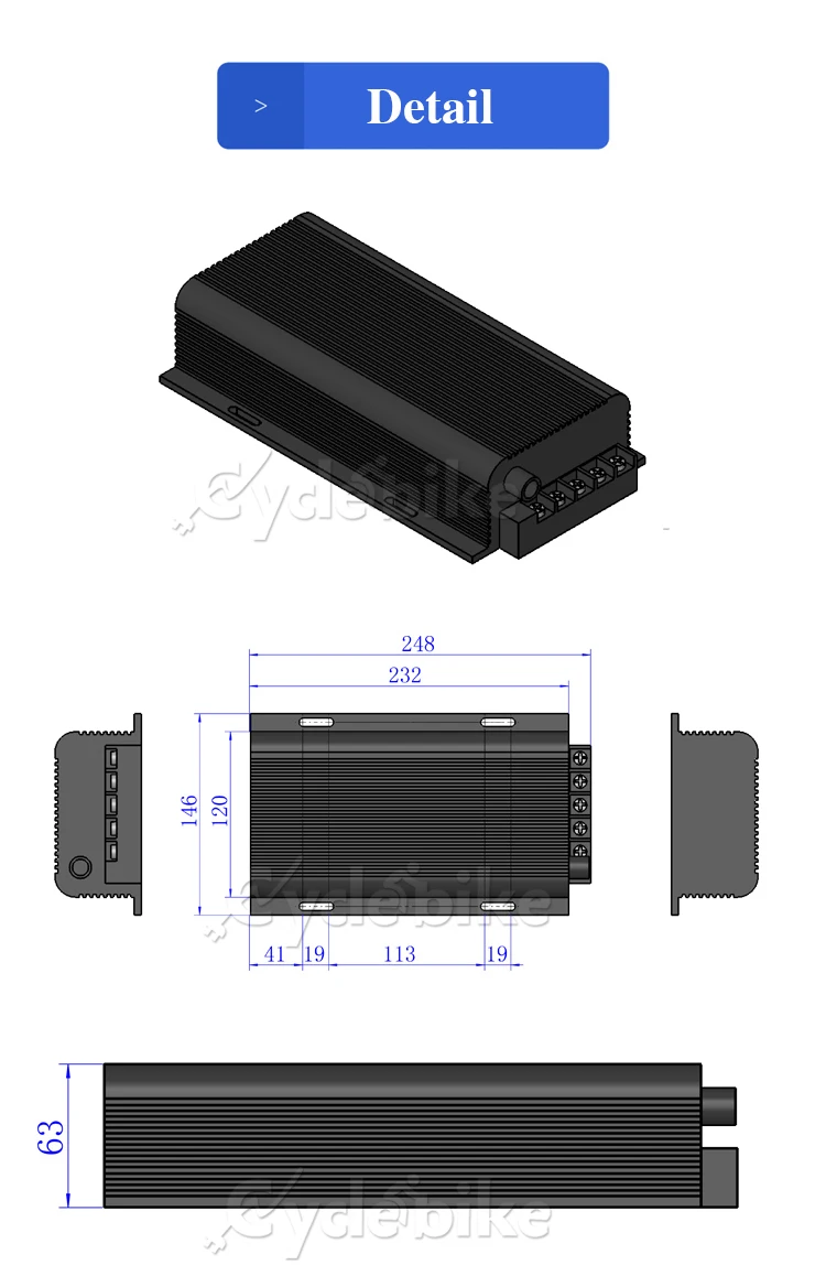 Система TFT-дисплея 48 В-72 в 100 А контроллер электрического велосипеда