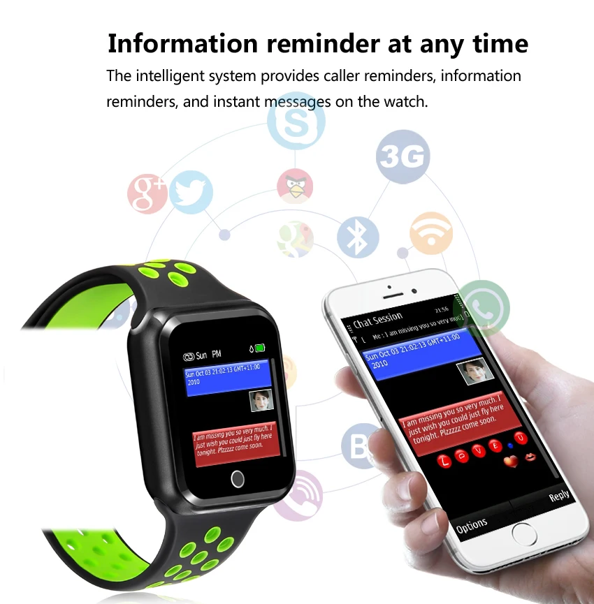 

S226 Smart Watches Watch IP67 Waterproof 15 days long standby Heart Rate Blood Pressure Bluetooth Smartwatch Support IOS Android