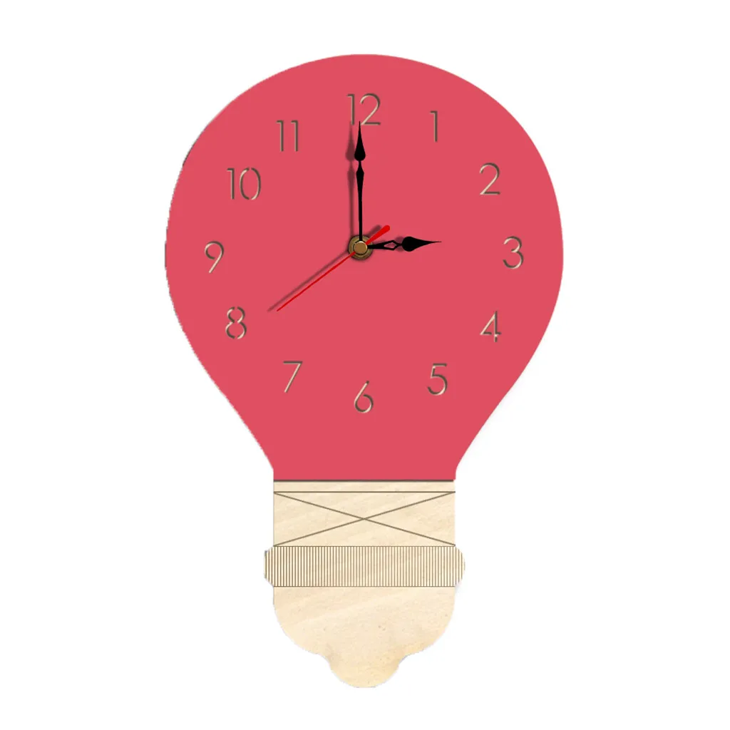 Современные настенные часы в скандинавском стиле с лампочками бесшумные