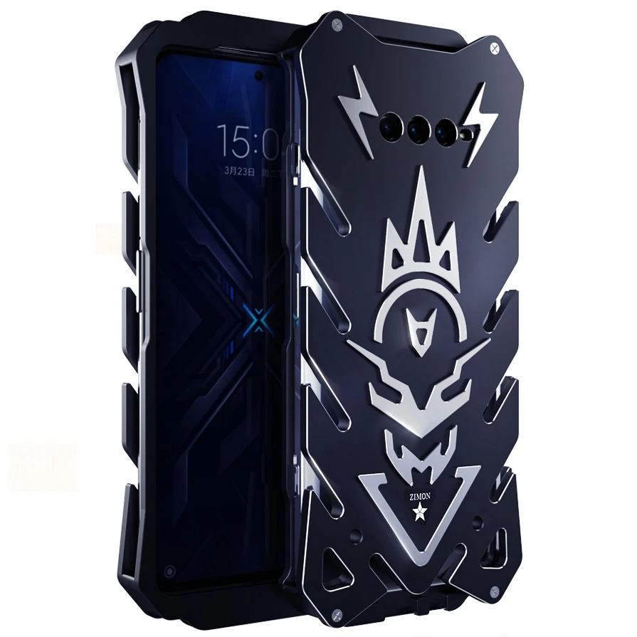 Ударопрочный Алюминиевый металлический корпус Fundas чехол для Xiaomi BlackShark BlackShark4 Black