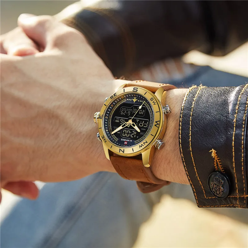 NAVIFORCE Для мужчин часы от топ бренда класса люкс спортивный стиль с хронографом