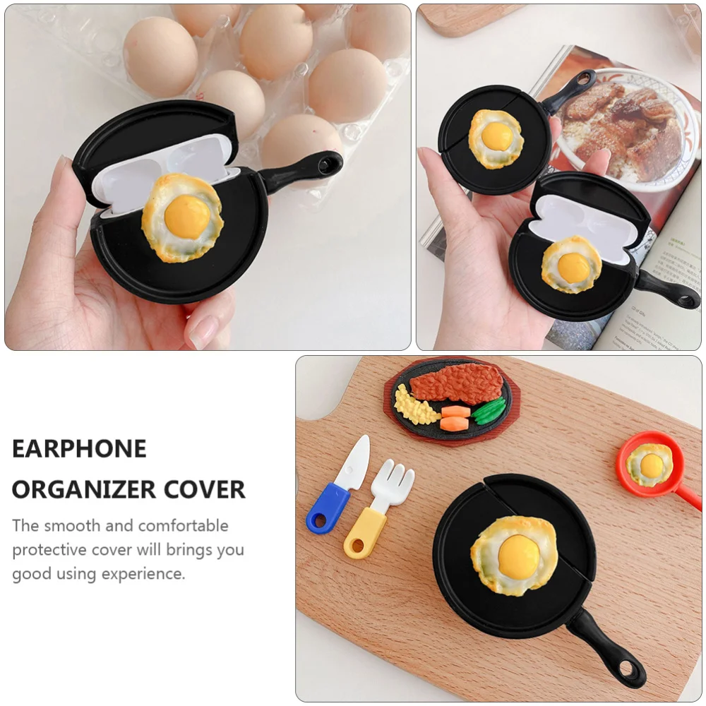 

1pc Pan Shape Wireless Earphone Storage Box Cover Compatible with Airpods 1/2