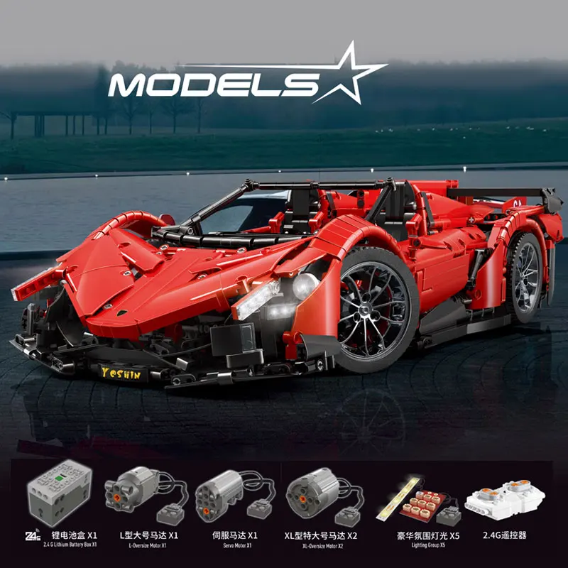 13079 2538 набор спортивной одежды из RC автомобиль Технология Veneno Roadster строительные