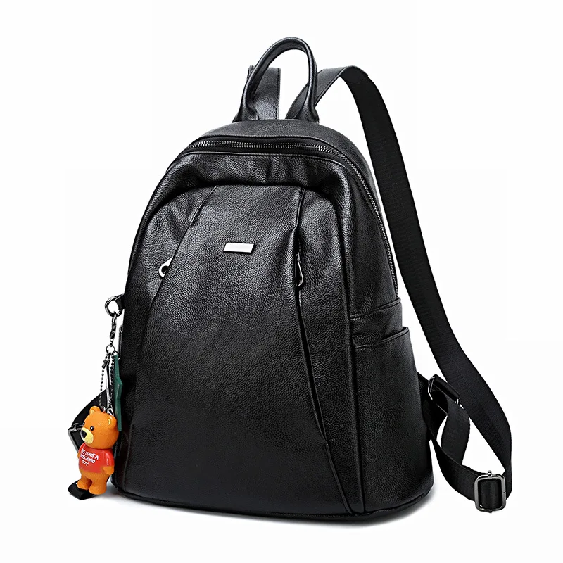 Роскошный кожаный рюкзак женская сумка с заклепками брендовая