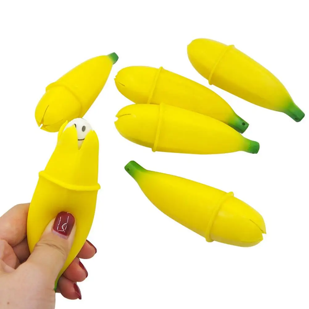 

2021 Funny Banana Squeeze Toy Decompression Anti Stress Pressure Reliever Pops Antistress Stress Relief Hand Fidget Toys