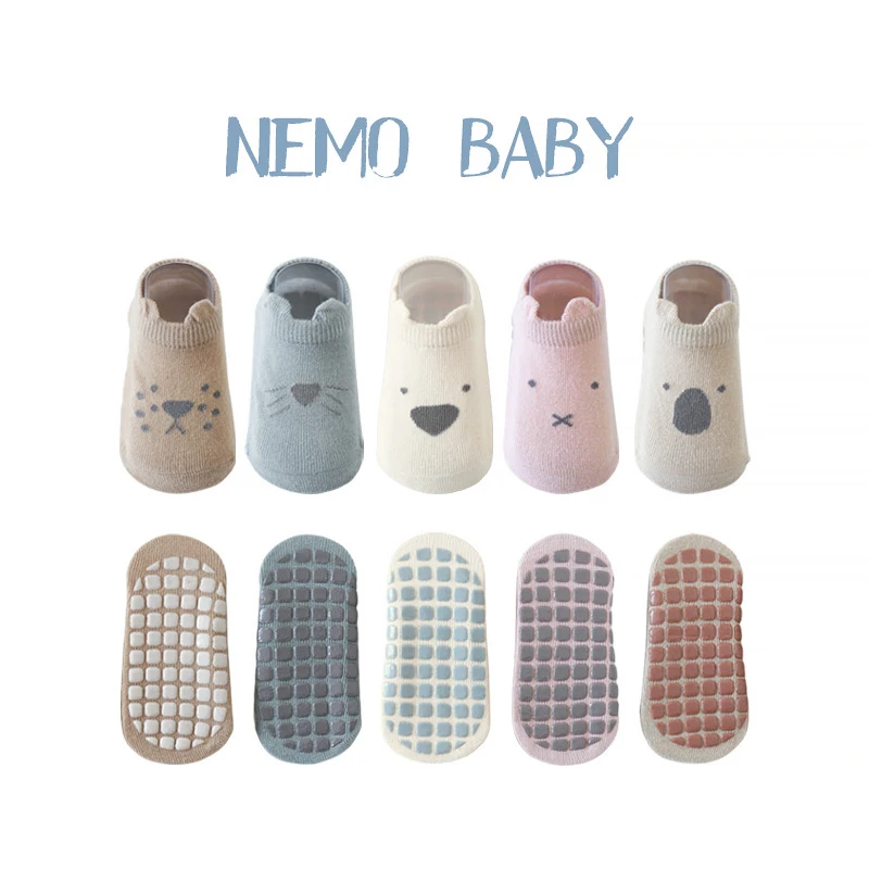 

1 Pair Baby Combed Cotton Non-slip Socks Summer Baby Kids Walk Socks Toddlers Floor Casual Toddler Anti-slip Short Socks