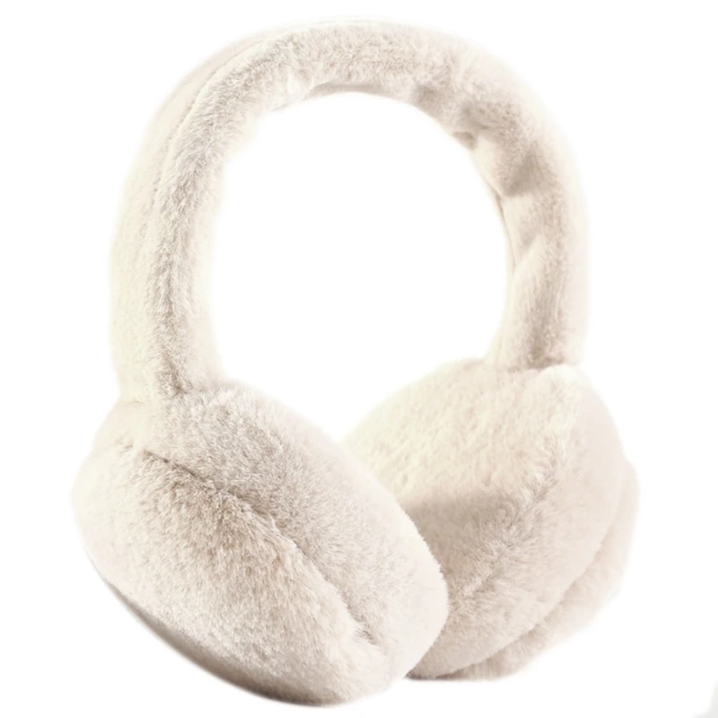 

Unisex Winter Warm Faux Furry Earmuffs Headband Solid Color Foldable Ear Warmers Dropshipping