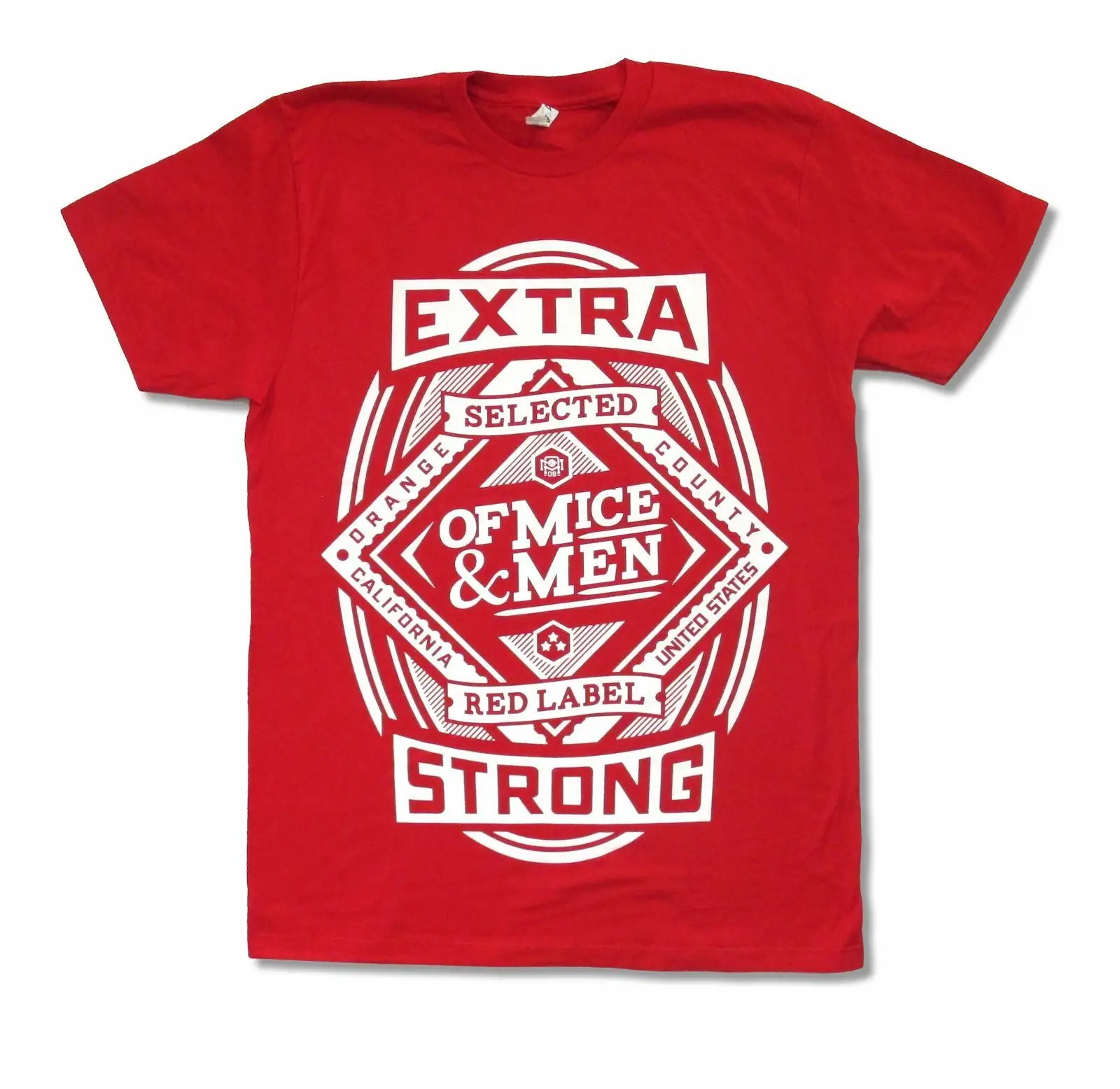 

Of Mice And Men Extra Strong Red T Shirt New Official