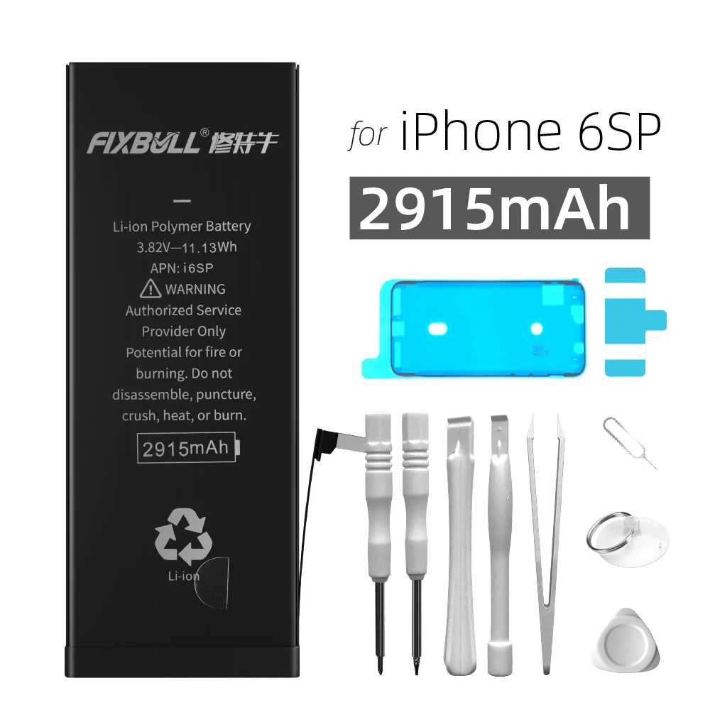 Фото Аккумулятор FIXBULL для iPhone 6S 6 7 8 Plus 6splus 6plus 7plus 8plus 5S 5C, сменная батарея с реальной емкостью для iPhone6S с инструментом №4