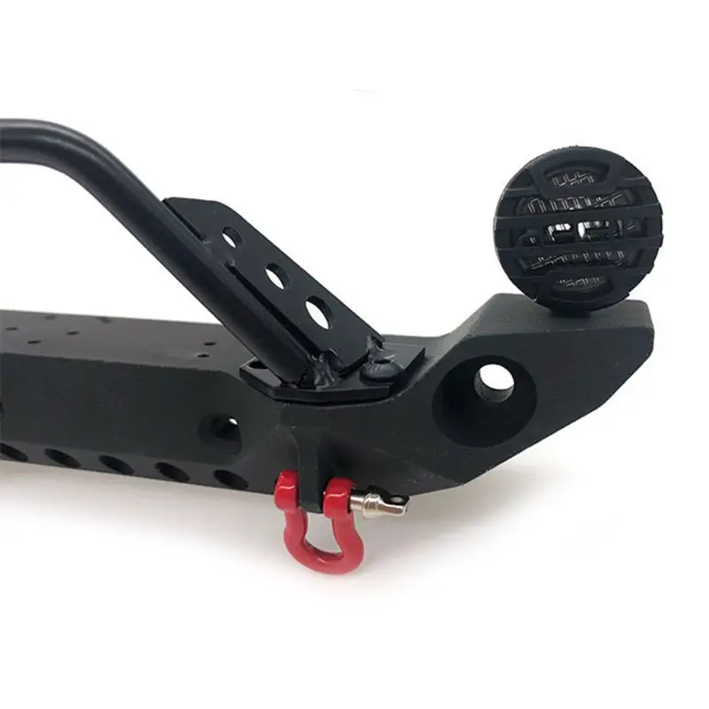 

2021 New Aluminum Alloy Front and Rear Bumpers with 2 LED Lights for trx4 SCX10 RC Car