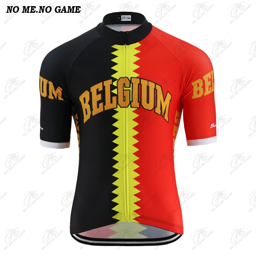 Новый NO ME GAME pro team Джерси для велоспорта из Бельгии черный желтый красный цвет