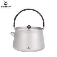 silverant pure titanium durable handle kettle tea maker outdoor water camping lightweight titanium water 800ml teapot