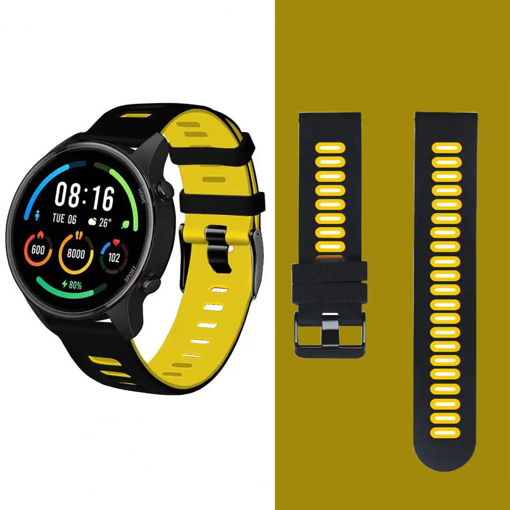 Ремешок силиконовый для часов удобный спортивный браслет Samsung Gear Huawei Watch GT 22 мм