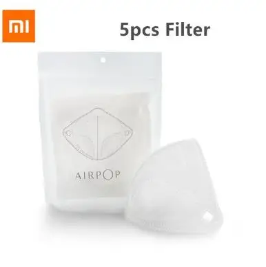 Xiaomi mijia AirPOP Air Wear PM0.3 / pm2.5 маска для лица против смога с 2 фильтрами регулируемые ушные подвесные удобные маски для лица