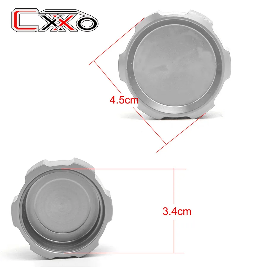 

For KAWASAKI Z750 Z1000 Z800 LOGO Rear Brake Fluid Reservoir Cap Fits For Yamaha MT07 MT09 MT03 R1 R6