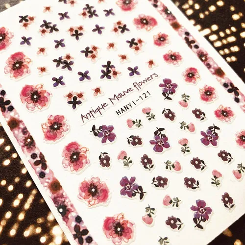 Hanyi-121 Новейшие 3d наклейки для дизайна ногтей SOLONAIL hanyi-19 flower-19 Stamp шаблон Переводные картинки инструмент DIY Инструменты для украшения ногтей - Цвет: Hanyi-121