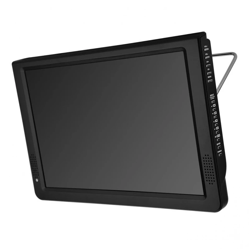 

Portable 12 Inch Tft Led 1080P Hd Pvr H.265 Dvbt2 Digital Analog Tv Car Television Support Usb Tf Card Reader Us Plug