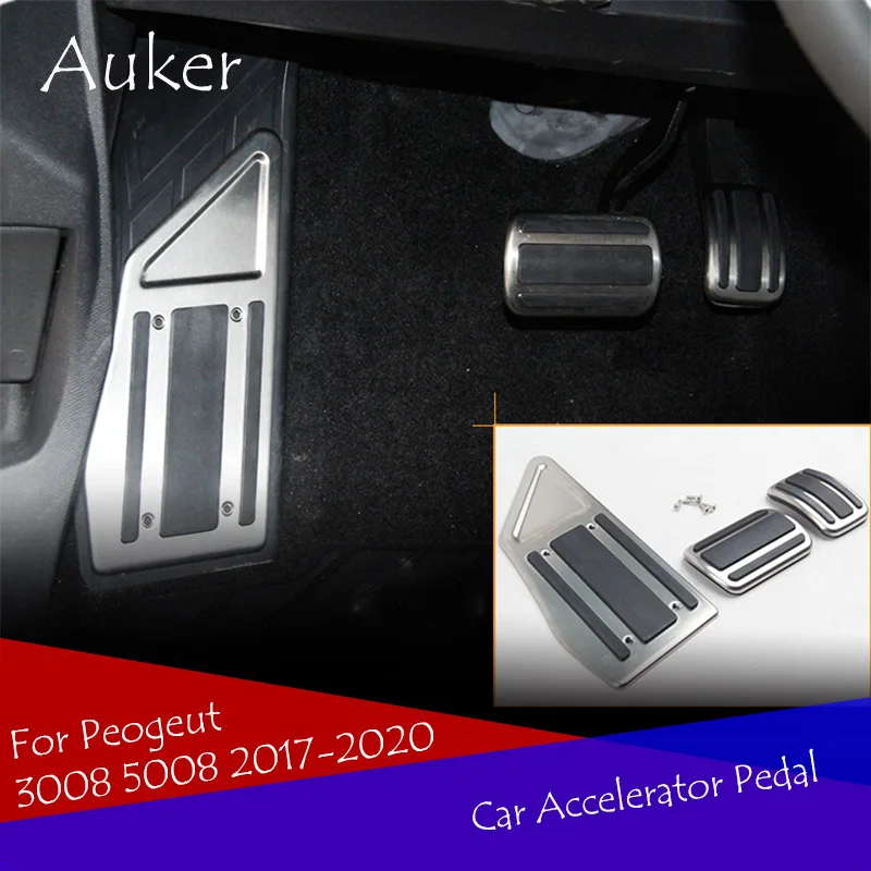 Для 2017 2020 Peugeot 3008 5008 LHD по чехол для педали газа тормоза дрель Сталь Нескользящая