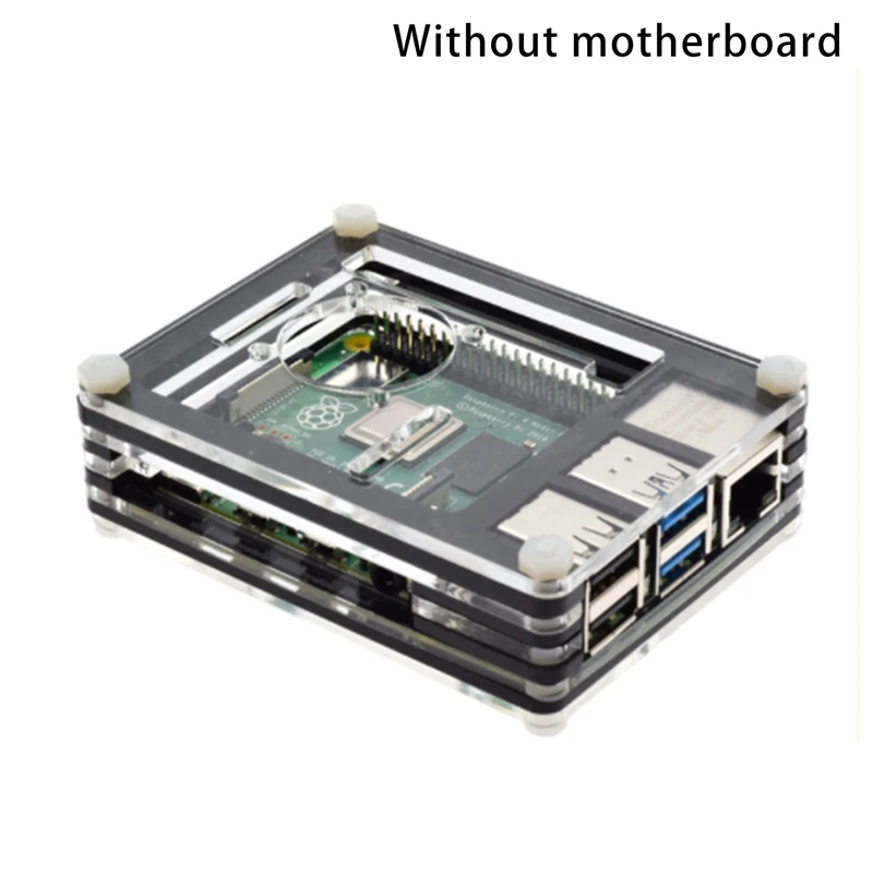 Подходит для Raspberry Pi 3 Чехол 9-Слои акриловой крышкой чехол с охлаждающим
