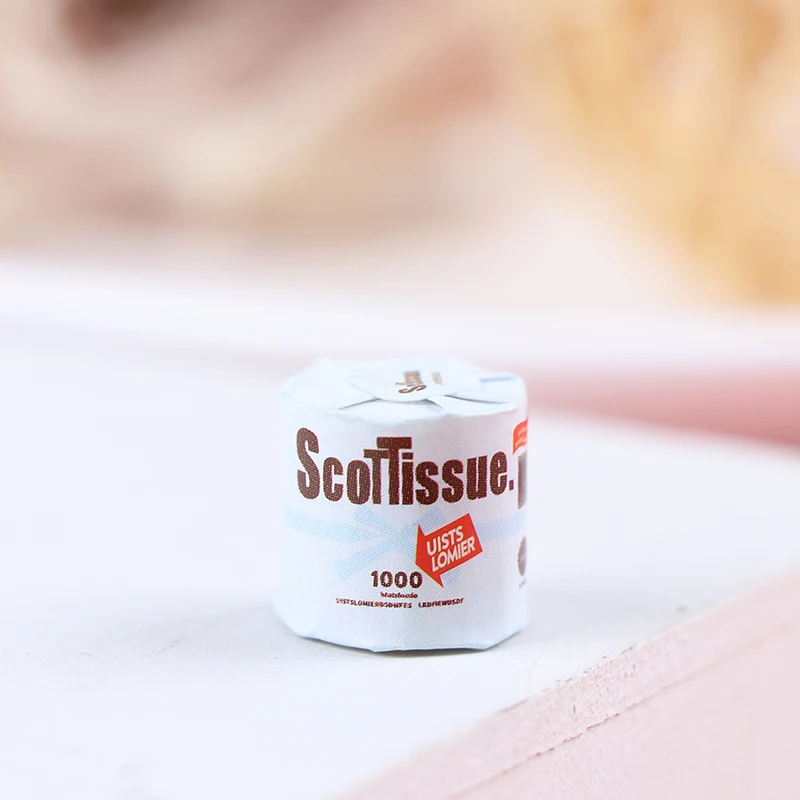 

1PC Mini 1/12 Dollhouse Miniature Tissue Paper Bathroom Decor Funiture Accessory