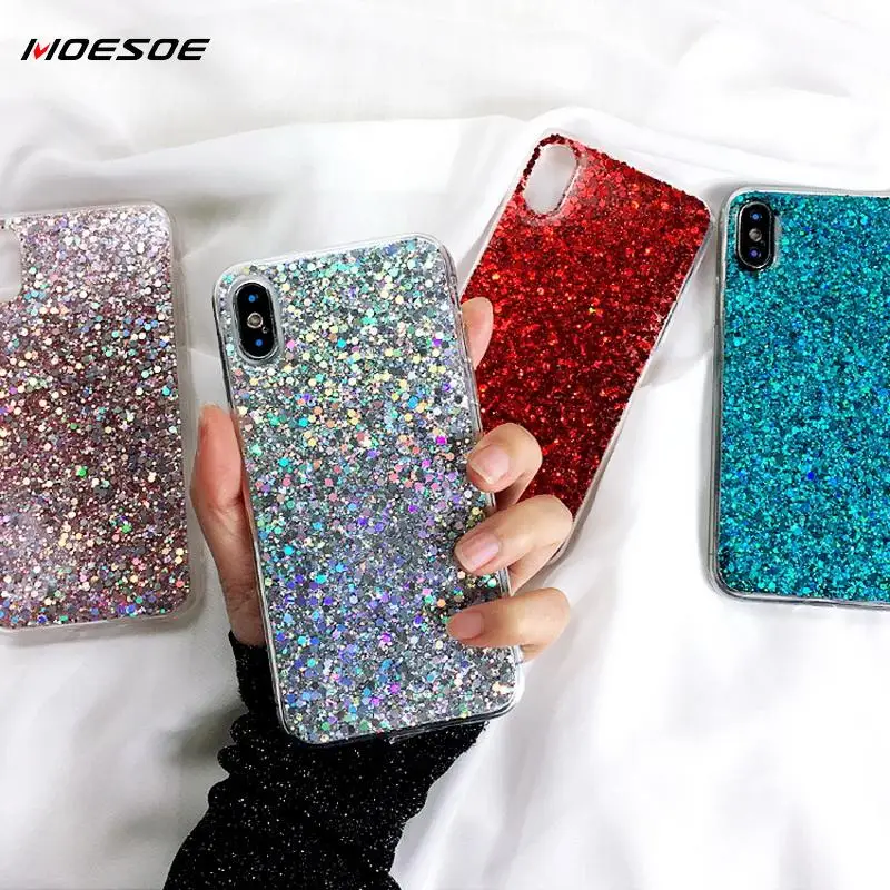 Bling Glitter Case For Samsung S20 S21 FE S22 S23 Ultra S10 Plus A51 A71 A31 A32 A13 A14 A52 A53 A54 5G Soft Silicone Cover