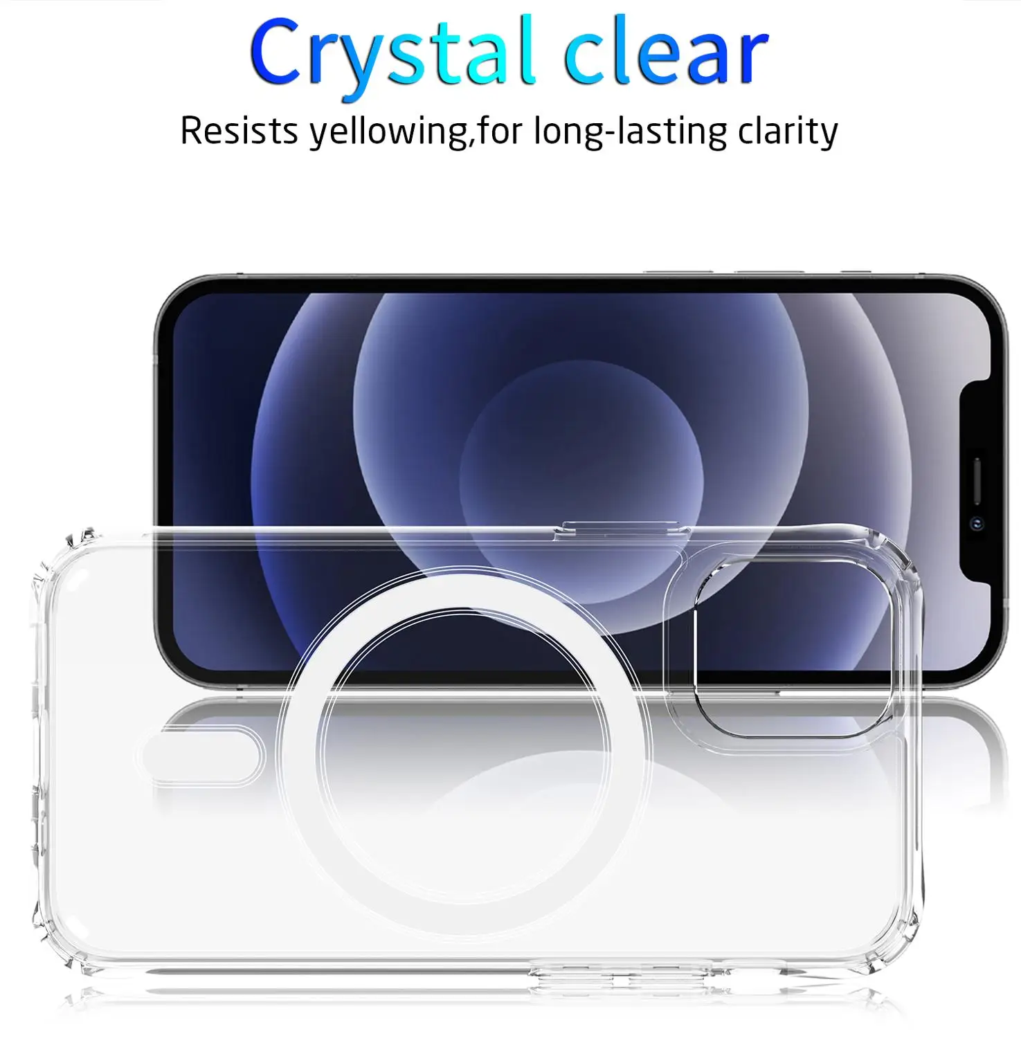

iPhone 12 Pro Max Transparent Megnitic Phone Case for iPhone Mini 11 Pro XS Max X XR Support Wireless Charging Coque