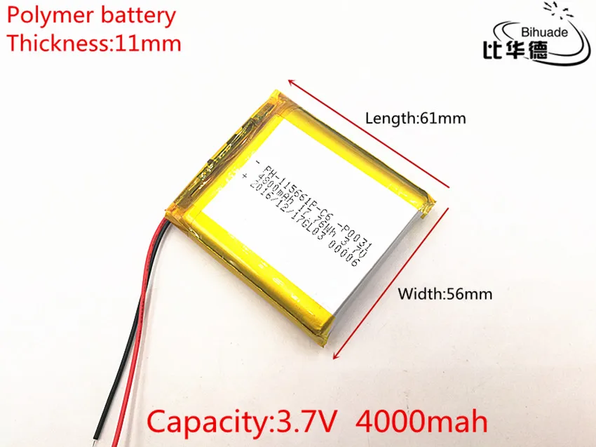 3 7V литий полимерный аккумулятор 115661 4000MAH планшетный ПК навигация мобильный