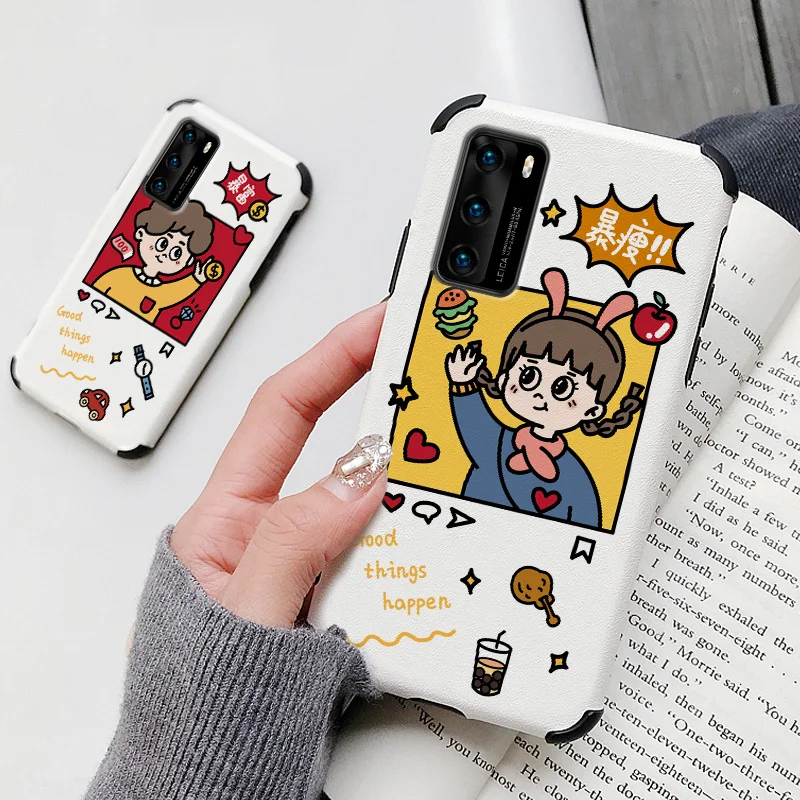 

Good Things Happen Phone Case For Huawei P40 P40Pro P40Lite Pro Lite Liquid Silicone Cover