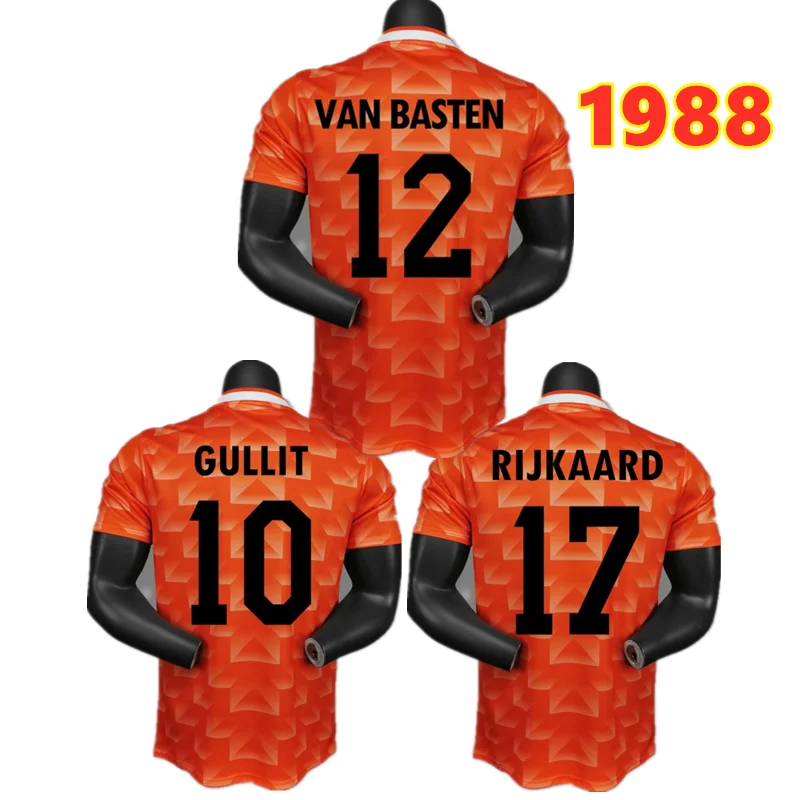 

1988 Retro Football Jersey Home VAN BASTEN GULLIT RIJKAARD The Best Quality Retro T-shirt