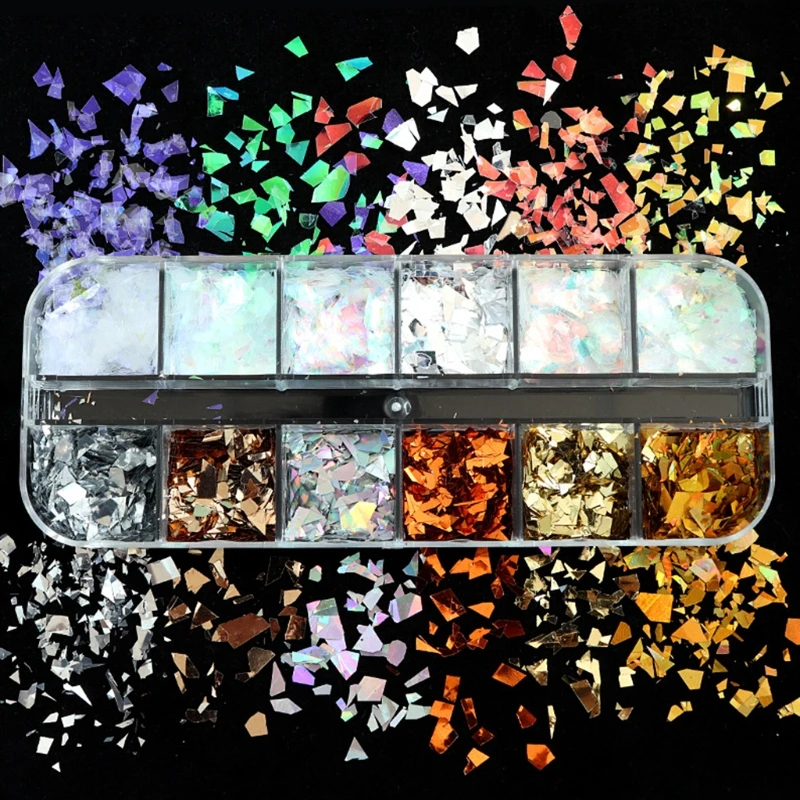 

Holographic Glitter Irregular Epoxy Resin Filling Sequins Paillette DIY Crafts Jewelry Making Filler Nail Art Glitting Flake