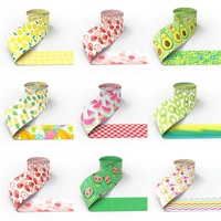 50yfruit double side grosgrain ribbon fabric gift wrapping diy sewing wrapping art sewing bow knot crafts home packing50yc18254