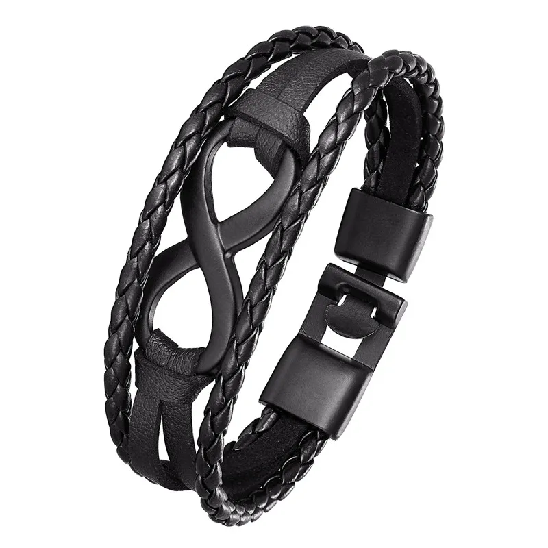 

Great deal 2020, high quality infinity bracelet, genuine leather bracelet, hand chain, buckle, friendship bracelet for men and w