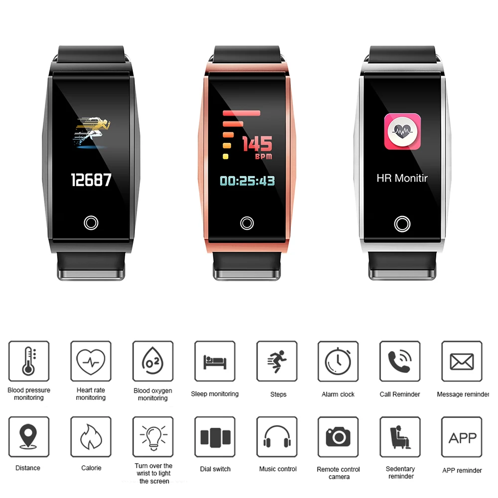 Смарт-браслет IP67 Водонепроницаемый фитнес-трекер Bluetooth 4 0 браслет с пульсометром