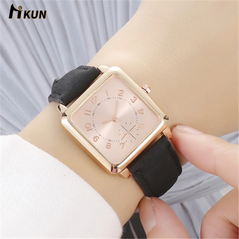 Женские кварцевые часы с квадратным циферблатом loggi Band роскошные Relogio Feminino Reloj